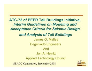 ATC-72 of PEER Tall Buildings Initiative: Interim Guidelines on ...