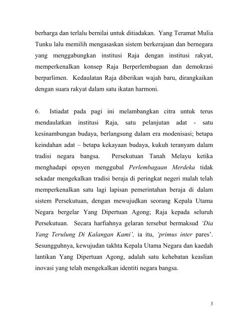 TITAH PERSEMBAHAN - Raja Nazrin Shah