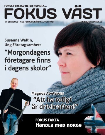 Susanna Wallin, Ung Företagsamhet - Fokus Väst