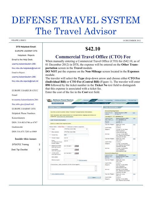 Defense Travel System The Travel Advisor