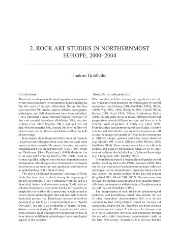 rock art studies in northernmost europe, 2000 - Joakim Goldhahn