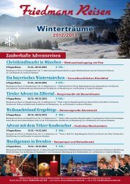 Winterträume - Friedmann-Reisen