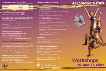 Kursplan der AW 2011 - Aerobic und Tanzwerkstatt Dresden eV