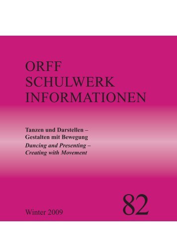 Aus dem Orff-Institut From the Orff Institute - Orff Schulwerk ...