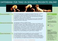 datenbank für tanz-in-schulen-projekte online! - bundesverband ...