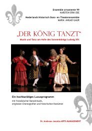 „Der König tanzt“ - Andreas Janotta Arts Management