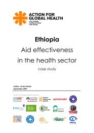 Ethiopia Aid effectiveness in the health sector - Action for Global ...