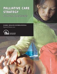 Palliative Care Strategy for HIV and other diseases - FHI 360