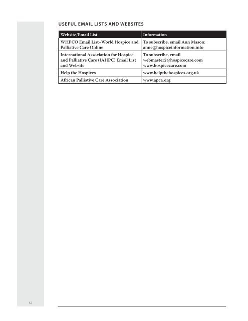 Palliative Care Strategy for HIV and other diseases - FHI 360