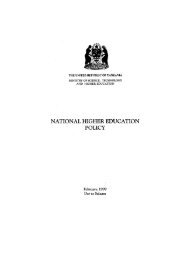National Higher Education Policy, 1999 - Tanzania