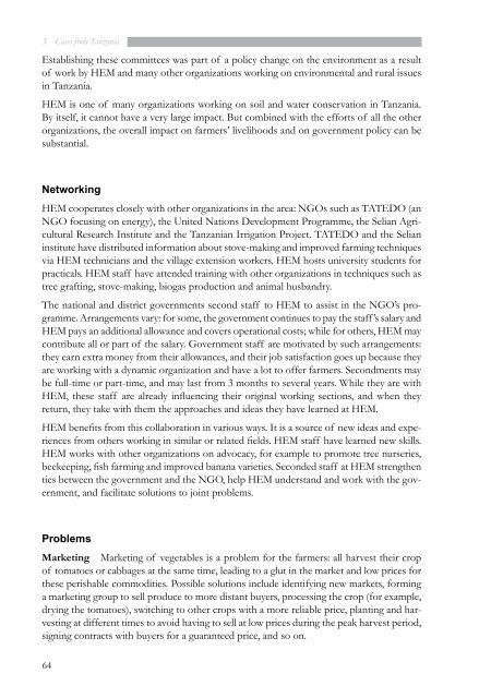 cases from tanzania - Sustainet