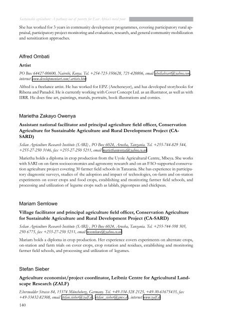 cases from tanzania - Sustainet