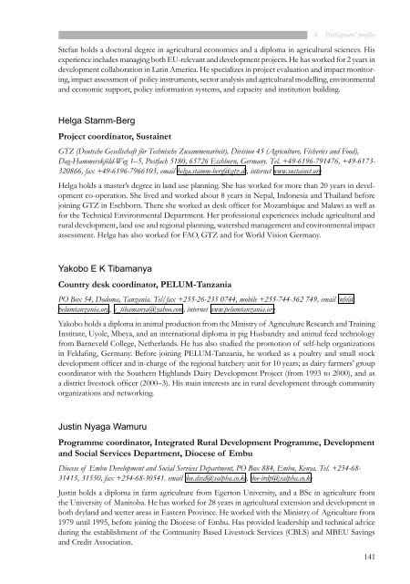 cases from tanzania - Sustainet