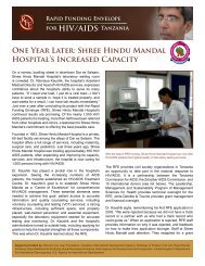 Shree Hindu Mandal Hospital's Increased - Rapid Funding Envelope