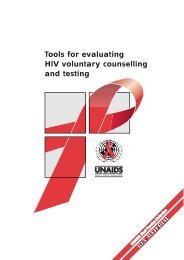 Tools for evaluating HIV voluntary counselling and testing - unaids