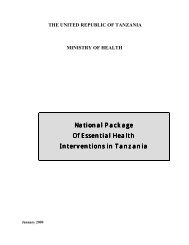 National Package of Essential Health Interventions in Tanzania