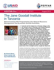 Download the The Jane Goodall Institute in Tanzania - AIDSTAR-One