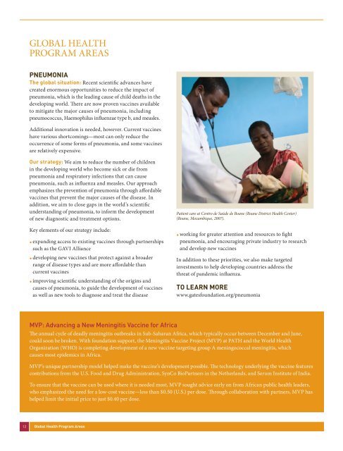 Global Health Program Overview - Bill & Melinda Gates Foundation