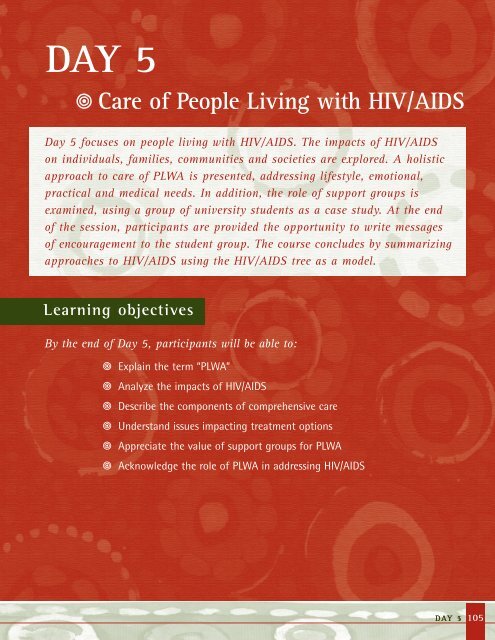 f Care of People Living with HIV/AIDS - Reproductive Health ...