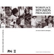 Workplace HIV/AIDS Programs: An Action Guide for ... - FHI 360
