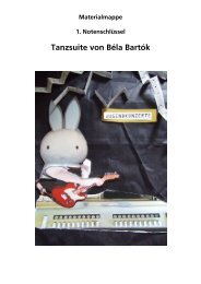 Materialmappe: 1. Notenschlüssel: Tanzsuite von Béla Bartók