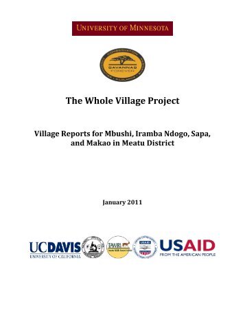 Meatu District Report - Whole Village Project - University of Minnesota