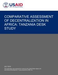 comparative assessment of decentralization in africa