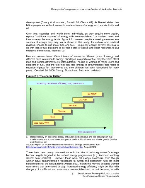 The Impact of Energy Use on Poor Urban Livelihoods in ... - DfID