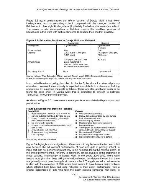 The Impact of Energy Use on Poor Urban Livelihoods in ... - DfID