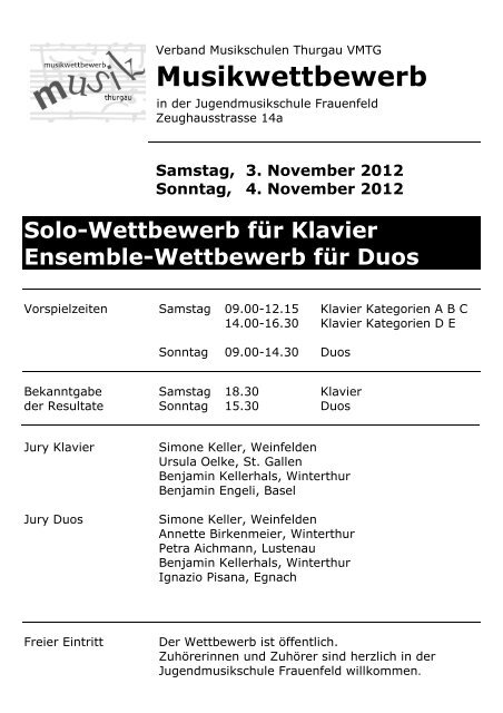 MWT Programm Frauenfeld 2012