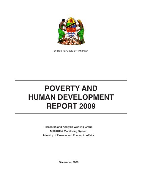 Poverty and Human Development Report 2009 - UNDP in Tanzania
