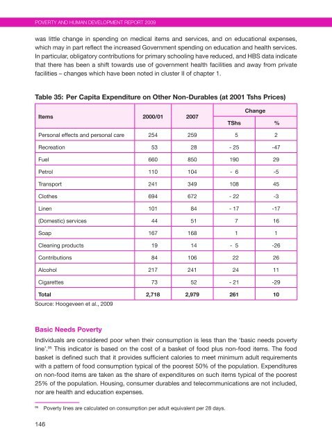 Poverty and Human Development Report 2009 - UNDP in Tanzania