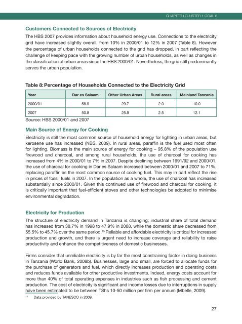 Poverty and Human Development Report 2009 - UNDP in Tanzania