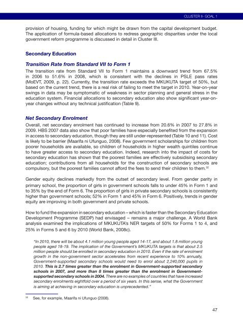 Poverty and Human Development Report 2009 - UNDP in Tanzania