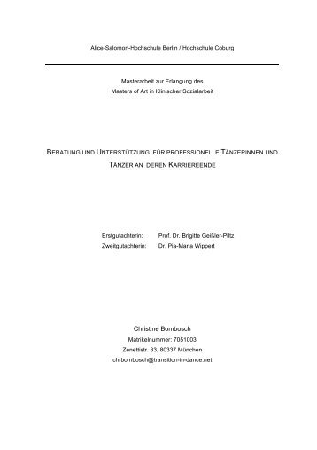 Masterarbeit Bombosch TZTD.pdf - Stiftung TANZ