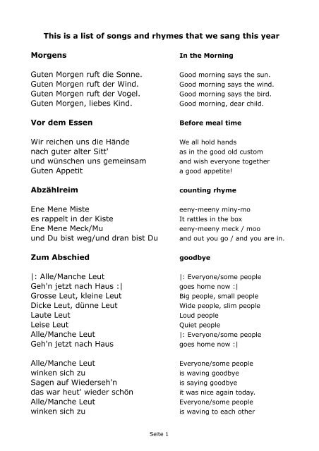 Song lyrics with translation 2011