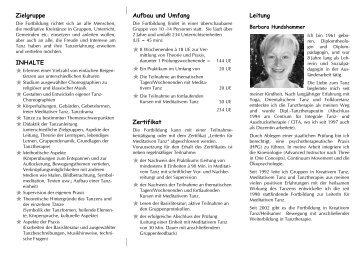 Flyer Fortbildung Meditativer Tanz - zibko - Zentrum "In BeWEGung ...
