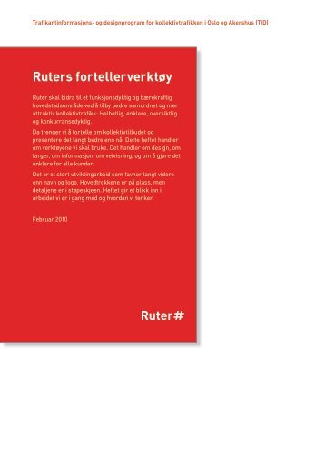 Ruters fortellerverktøy - Trafikanten - Ruter