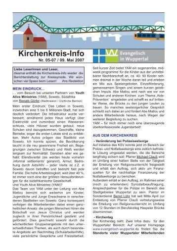 Kirchenkreis-Info - Kirchenkreis Wuppertal