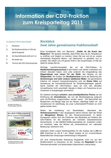 Informationsblatt Kreisparteitag komplett - CDU-Fraktion im Rat der ...