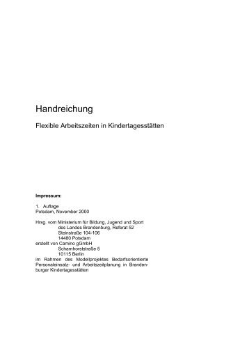 Handreichung - Ministerium für Bildung, Jugend und Sport (MBJS)