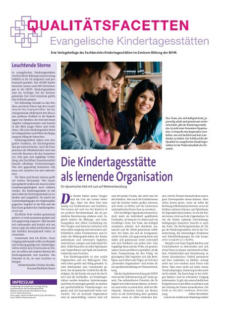 Die Kindertagesstätte Als Lernende Organisation - Evangelische ...