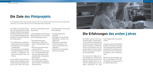 Kindergarten und Schule gemeinsam - Margot Heyer-Oeschger