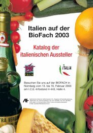 HTML_BioFach 2003 - Italienisches Institut für Außenhandel