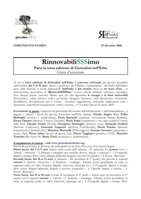 RinnovabiliSSSimo Parte la terza edizione di Giornalisti nell'Erba