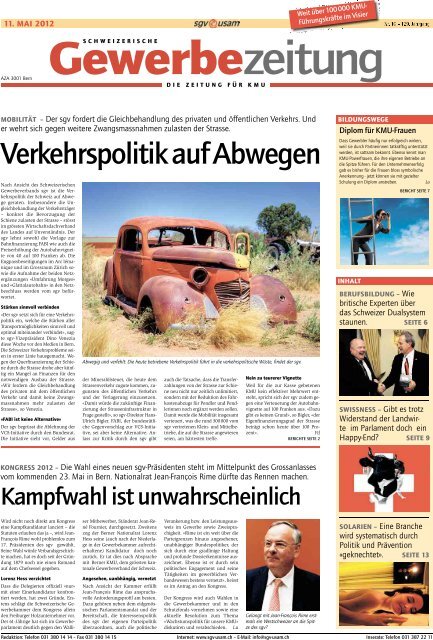 Schweizerische Gewerbezeitung - Die Zeitung für KMU | Ausgabe ...