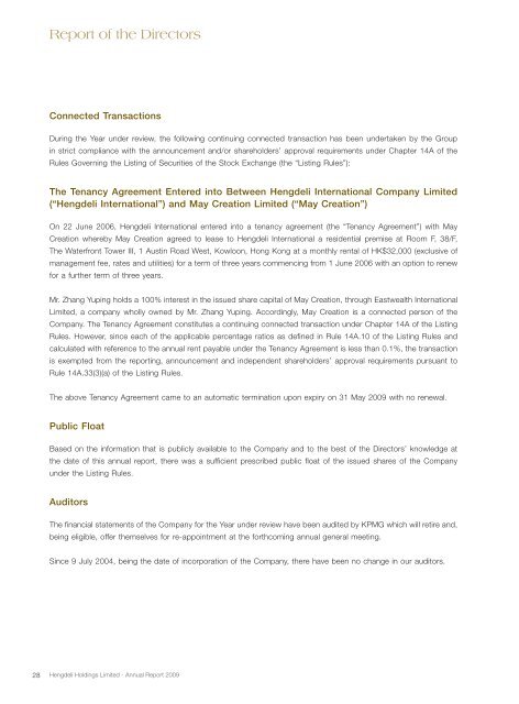 Hengdeli Holdings Limited - The Standard Finance