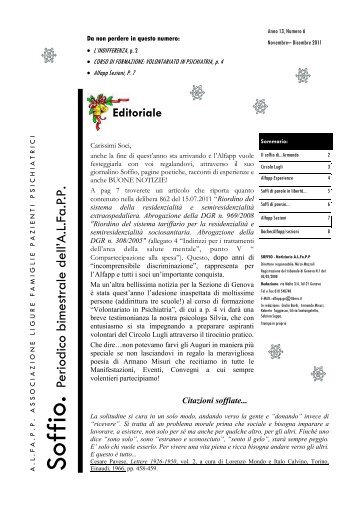 Novembre - Dicembre 2011 (Anno 13, Numero 6) - A.L.Fa.P.P.