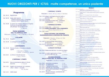 NUOVI ORIZZONTI PER L' ICTUS - Formazione In Emergenza ...