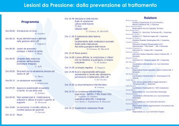 Lesioni da Pressione: dalla prevenzione al trattamento - ASL n. 1 ...